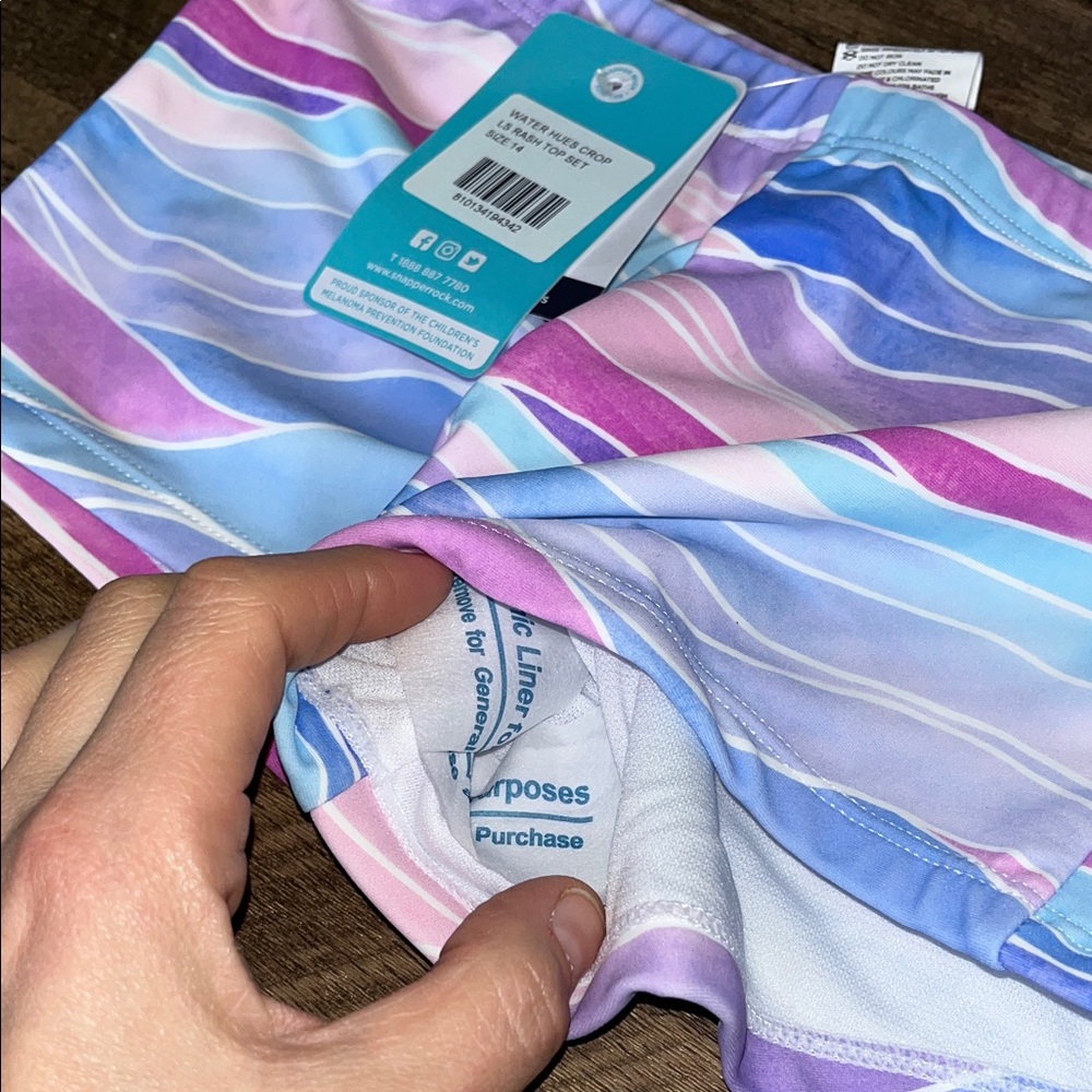 Snapperrock Colorful Wave Pattern Kids Swim Set - Picture 3 of 8